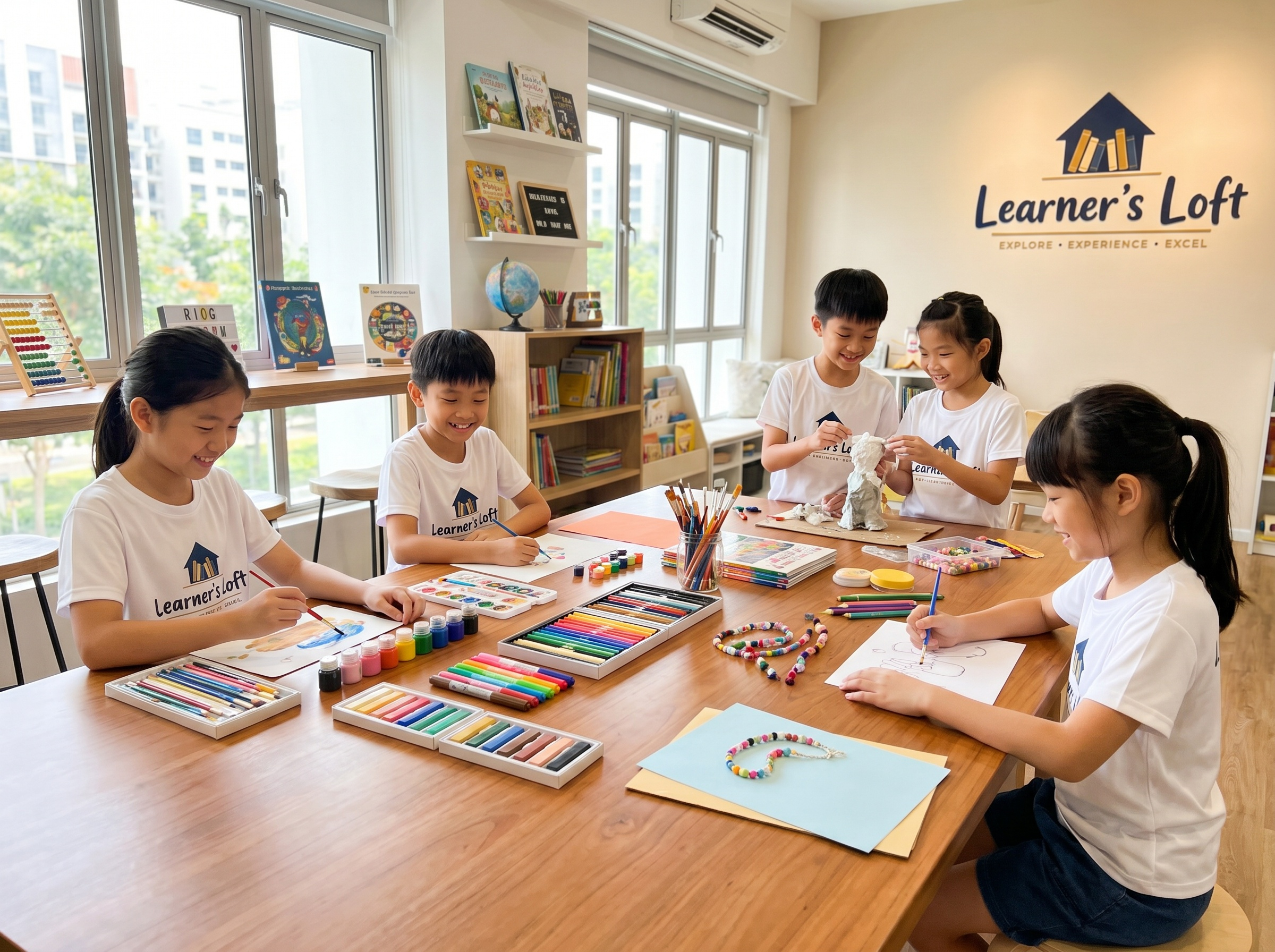 Primary 3 to 4 students taking part in a hands-on science activity