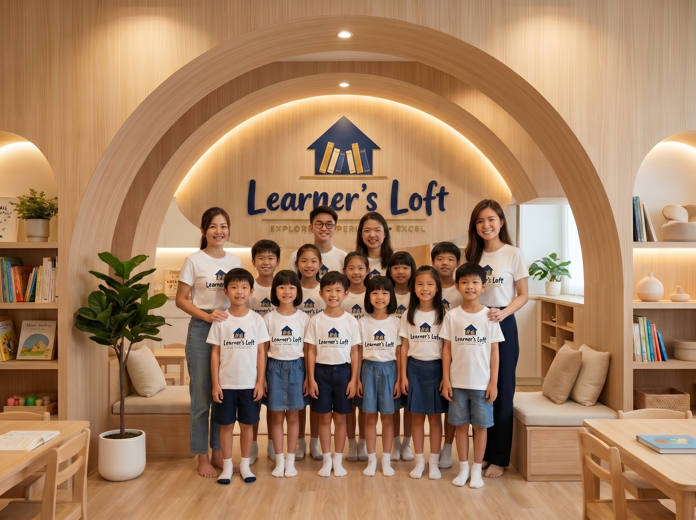 The welcoming Learner's Loft community of happy students and educators