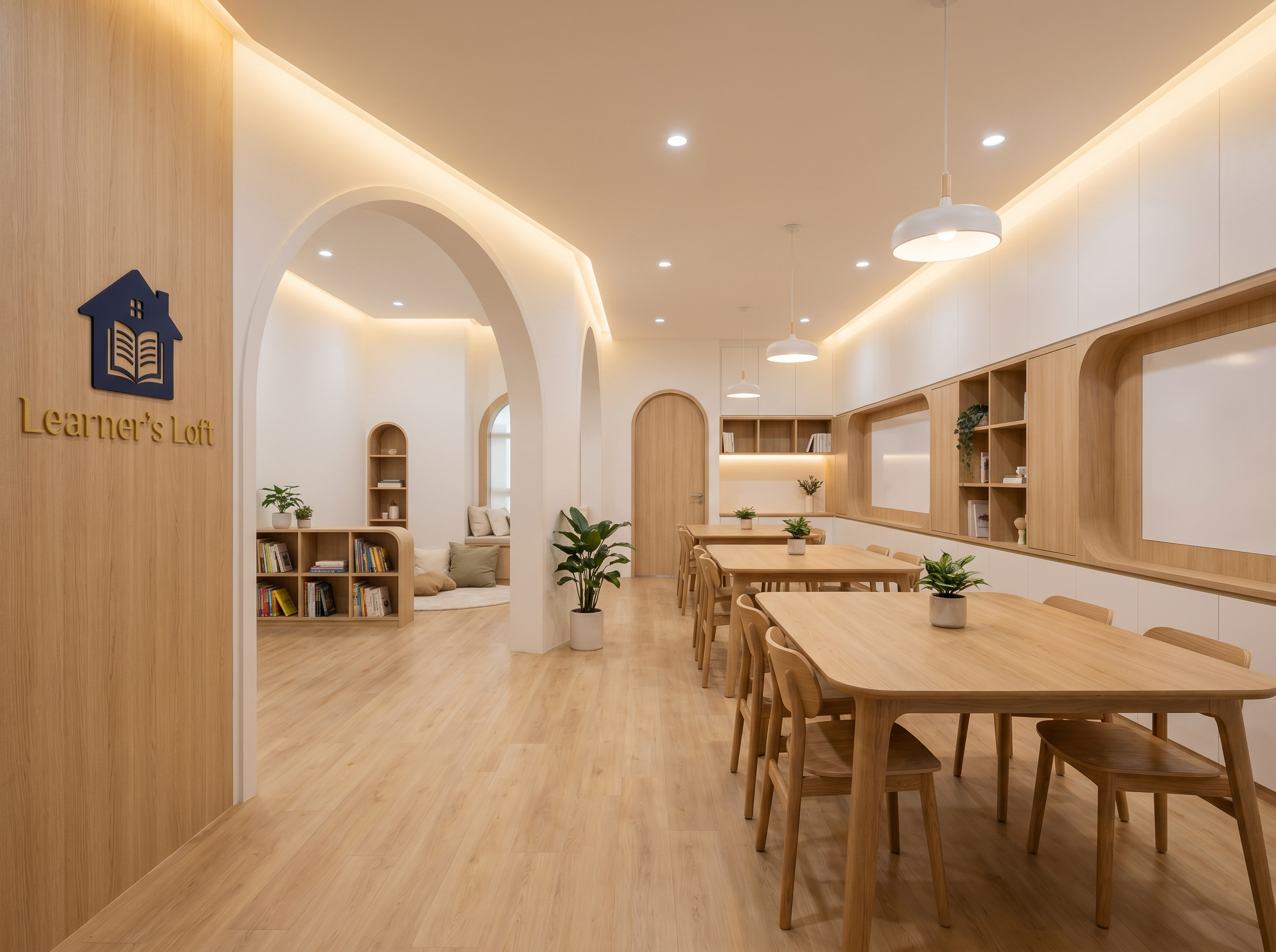 A cozy reading corner at the centre