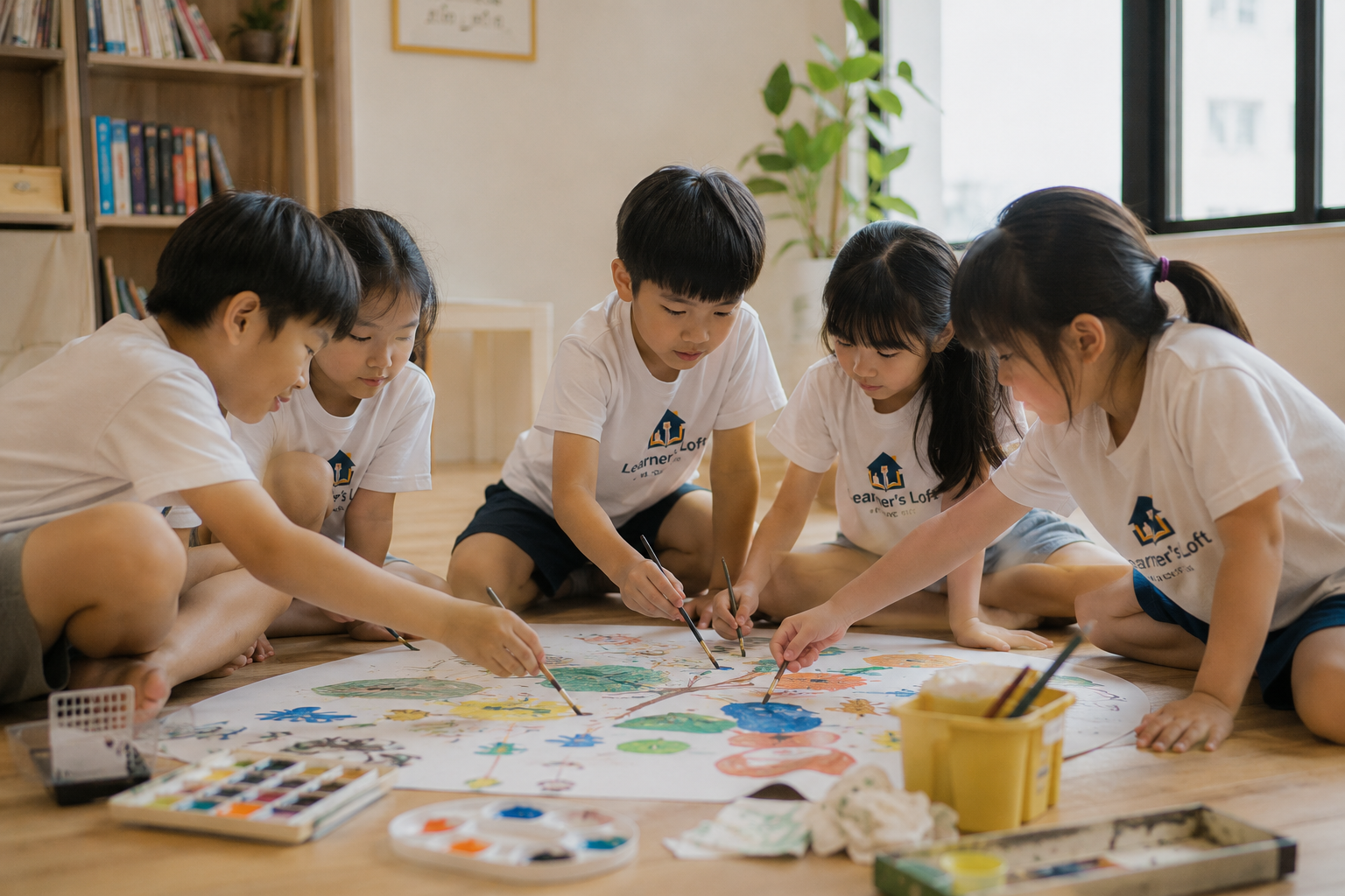 Students participating in arts and enrichment activities