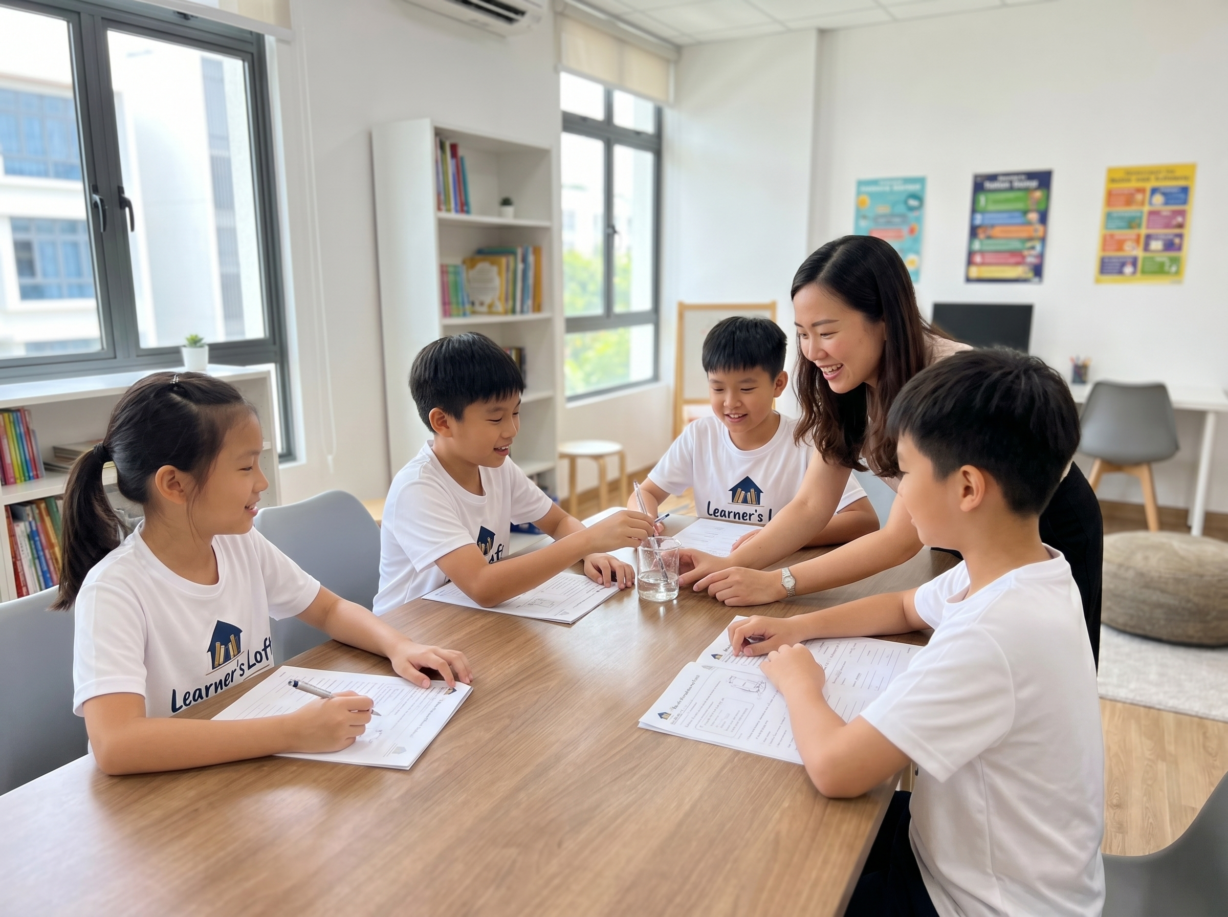 Students learning Mathematics through visual models and hands-on problem-solving
